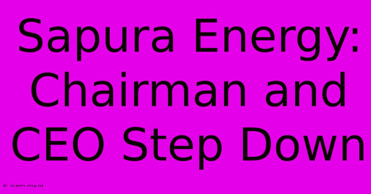 Sapura Energy: Chairman And CEO Step Down