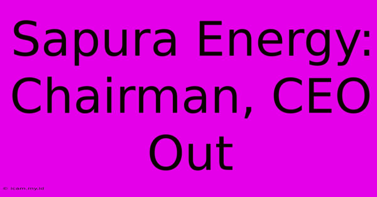 Sapura Energy: Chairman, CEO Out