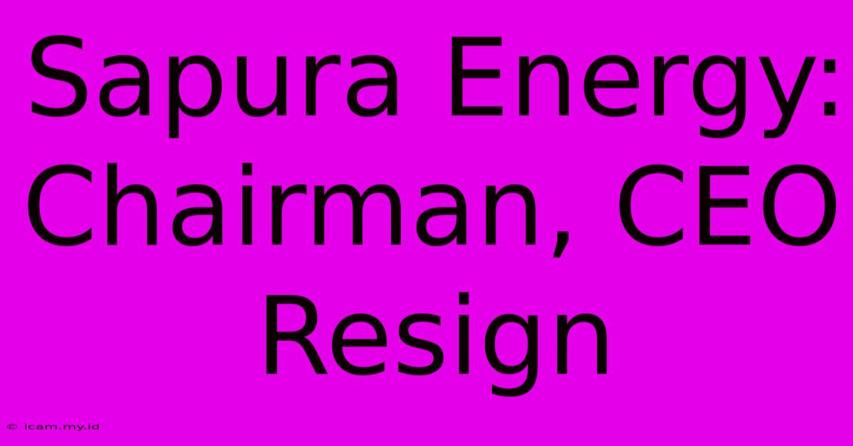 Sapura Energy: Chairman, CEO Resign