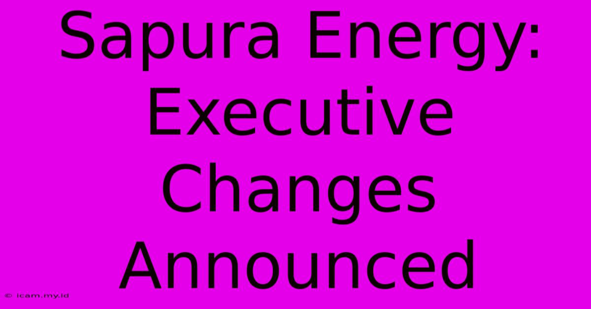 Sapura Energy: Executive Changes Announced