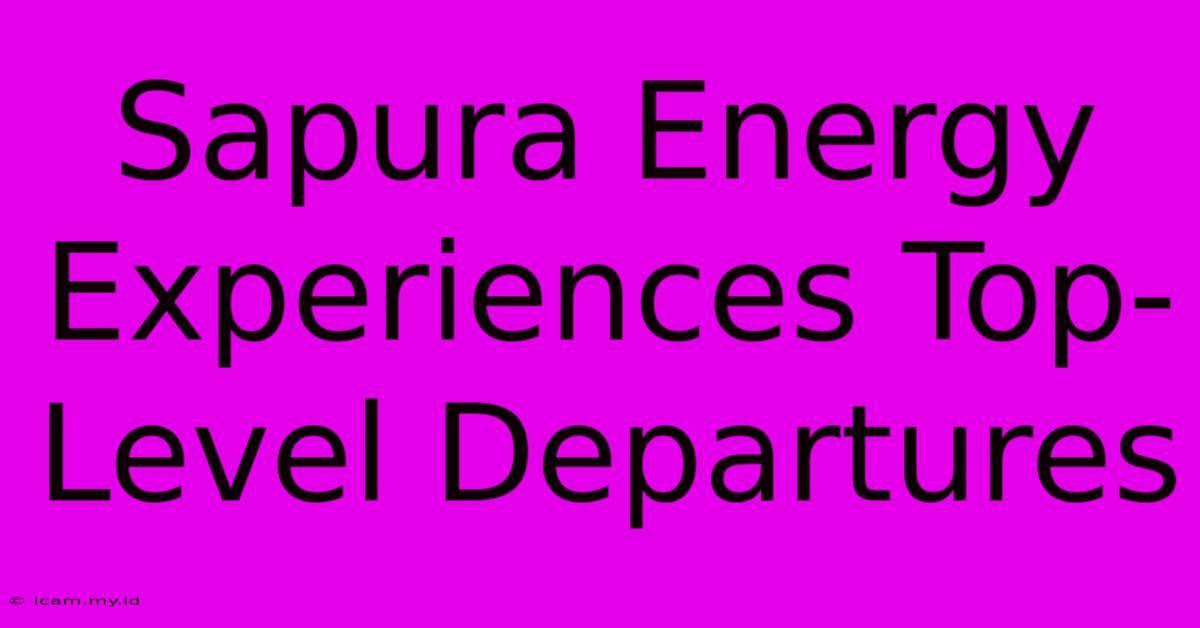 Sapura Energy Experiences Top-Level Departures