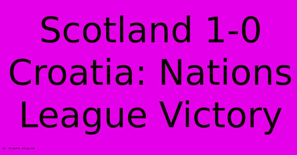 Scotland 1-0 Croatia: Nations League Victory