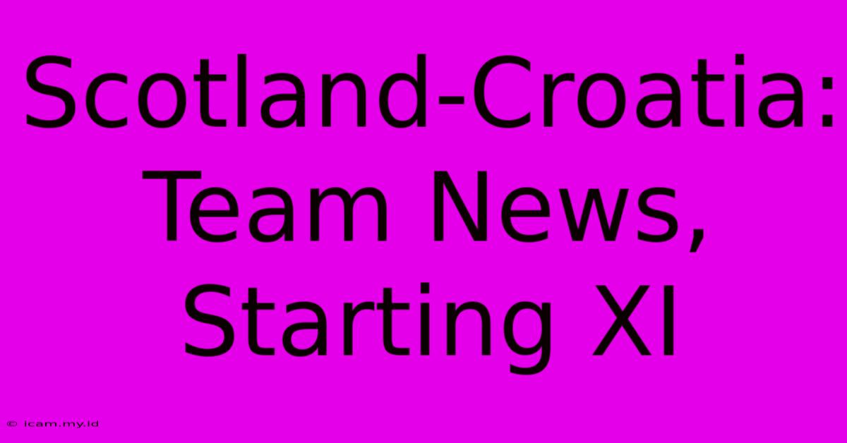 Scotland-Croatia: Team News, Starting XI