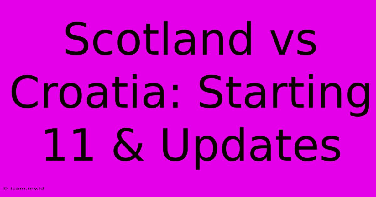 Scotland Vs Croatia: Starting 11 & Updates