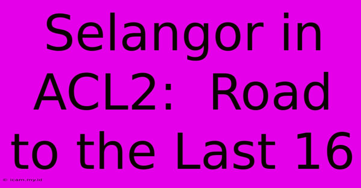 Selangor In ACL2:  Road To The Last 16