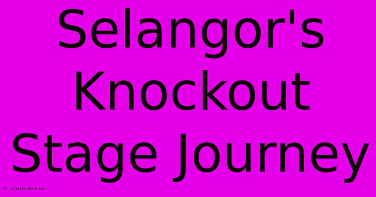 Selangor's Knockout Stage Journey