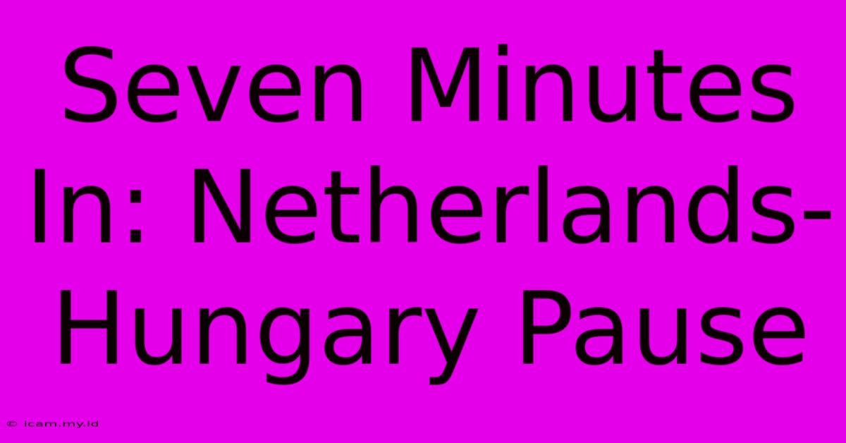 Seven Minutes In: Netherlands-Hungary Pause