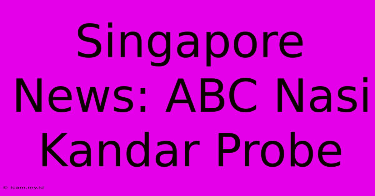 Singapore News: ABC Nasi Kandar Probe