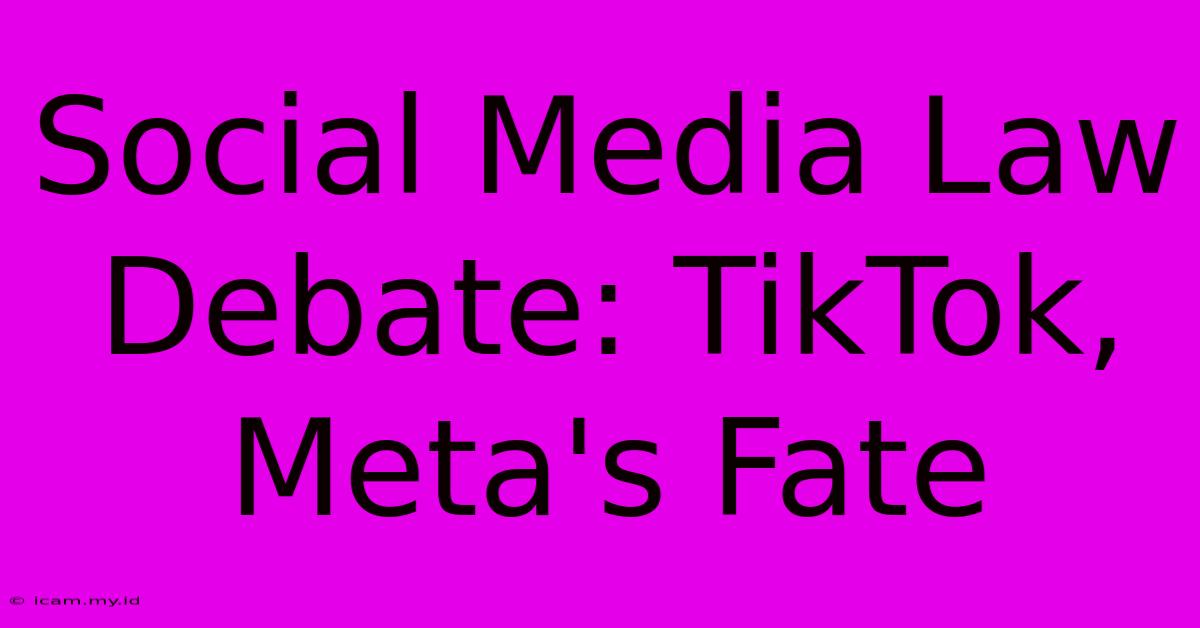 Social Media Law Debate: TikTok, Meta's Fate