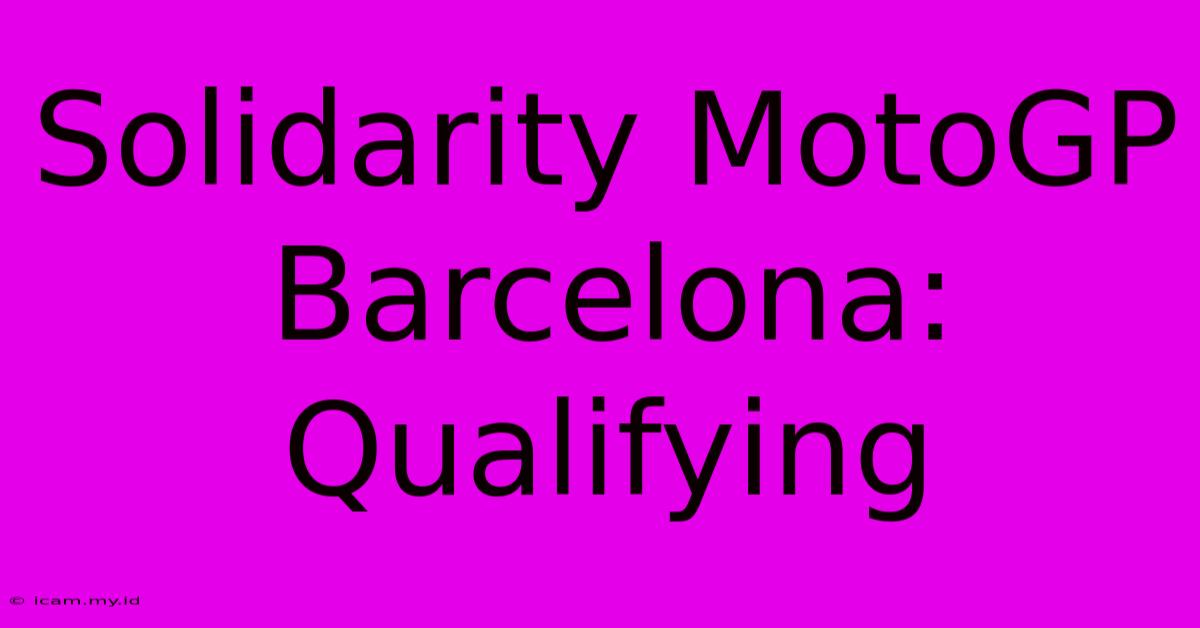 Solidarity MotoGP Barcelona: Qualifying