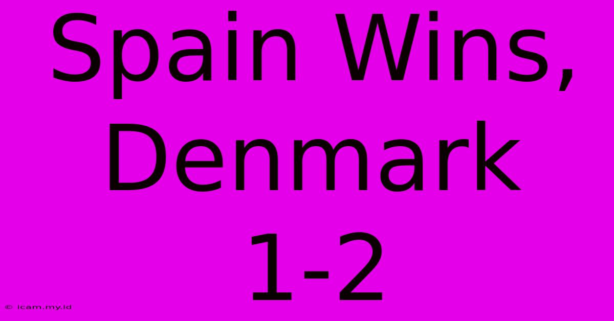 Spain Wins, Denmark 1-2