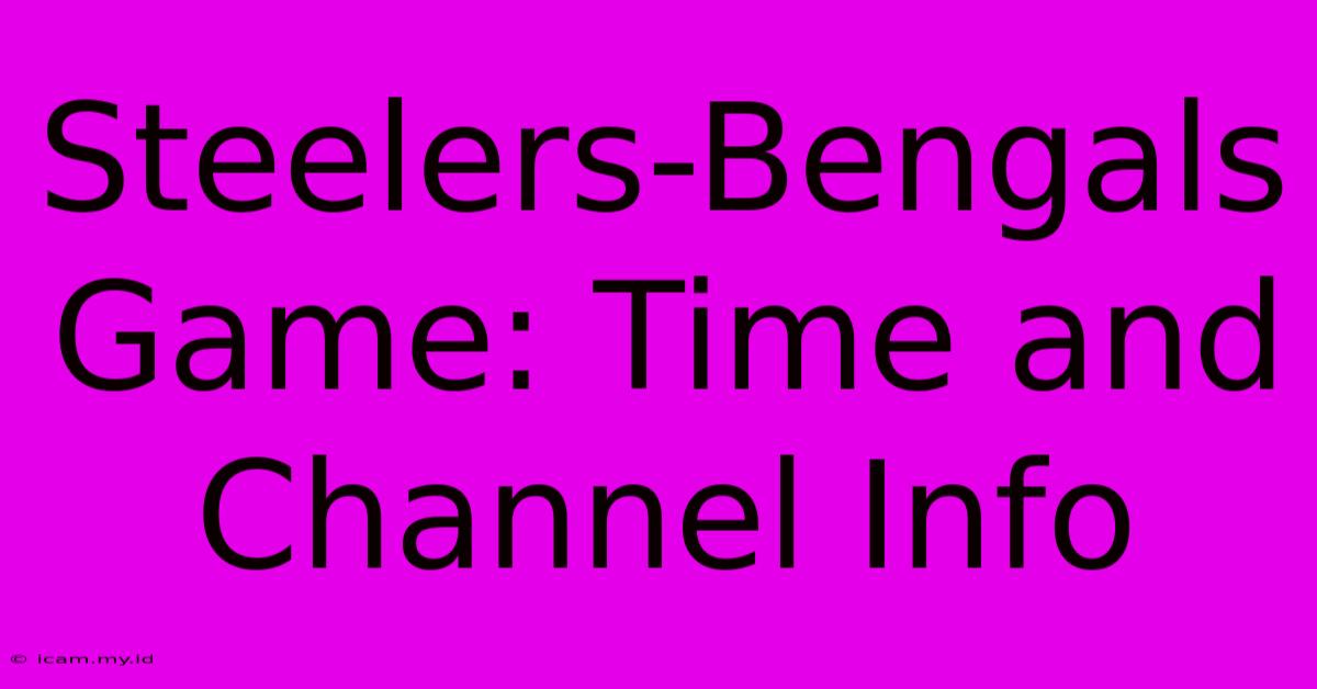 Steelers-Bengals Game: Time And Channel Info