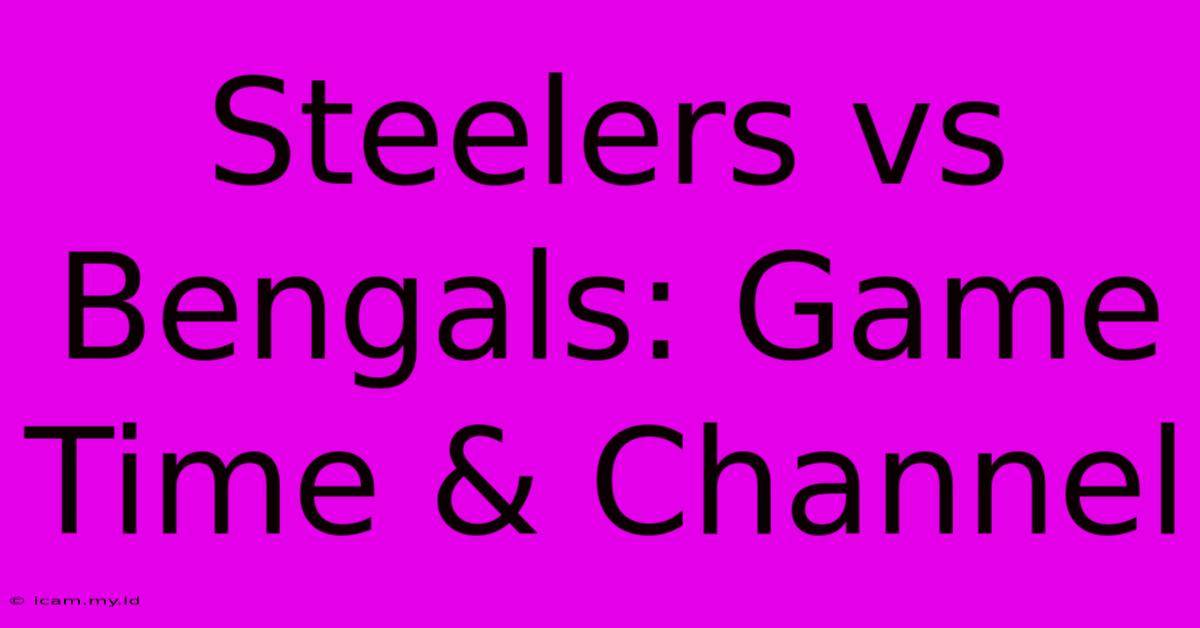 Steelers Vs Bengals: Game Time & Channel