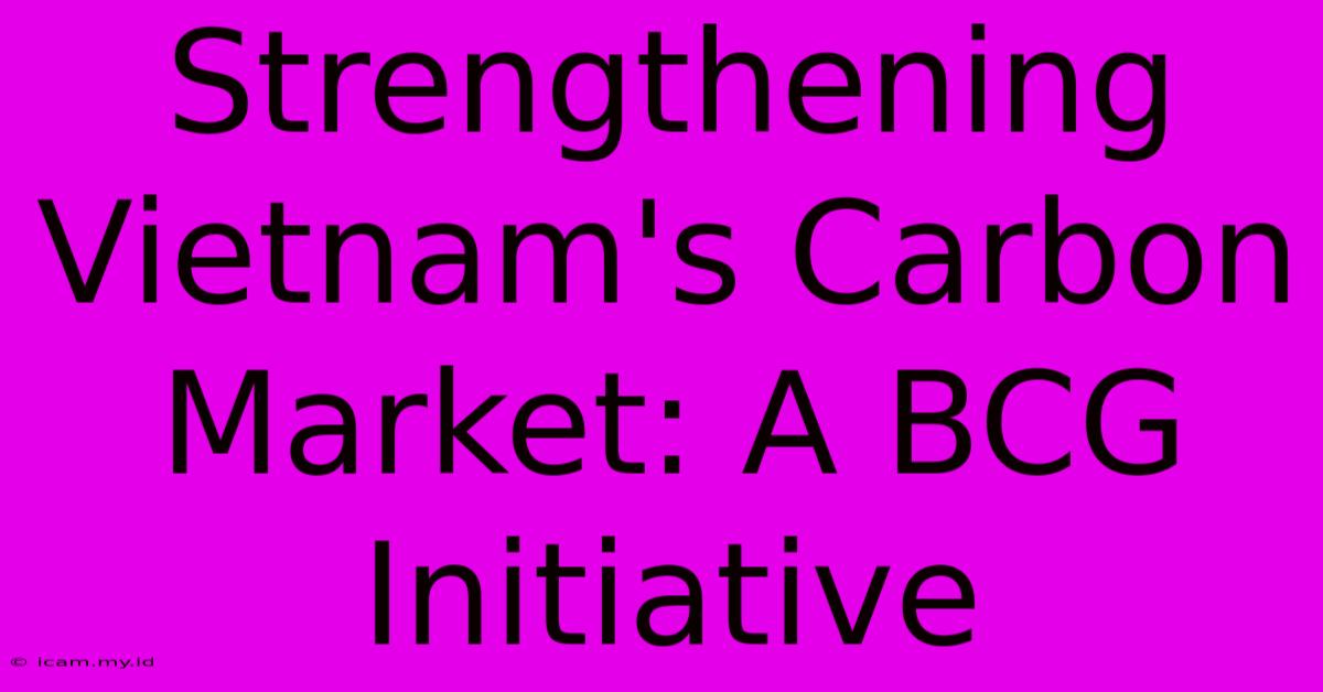 Strengthening Vietnam's Carbon Market: A BCG Initiative