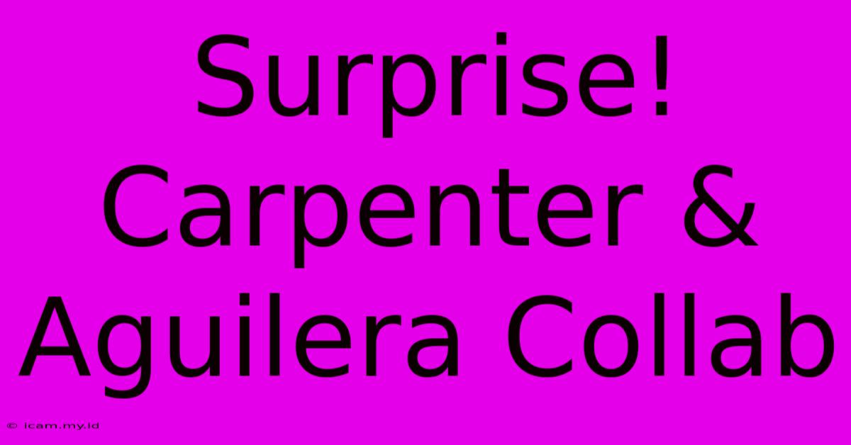 Surprise! Carpenter & Aguilera Collab