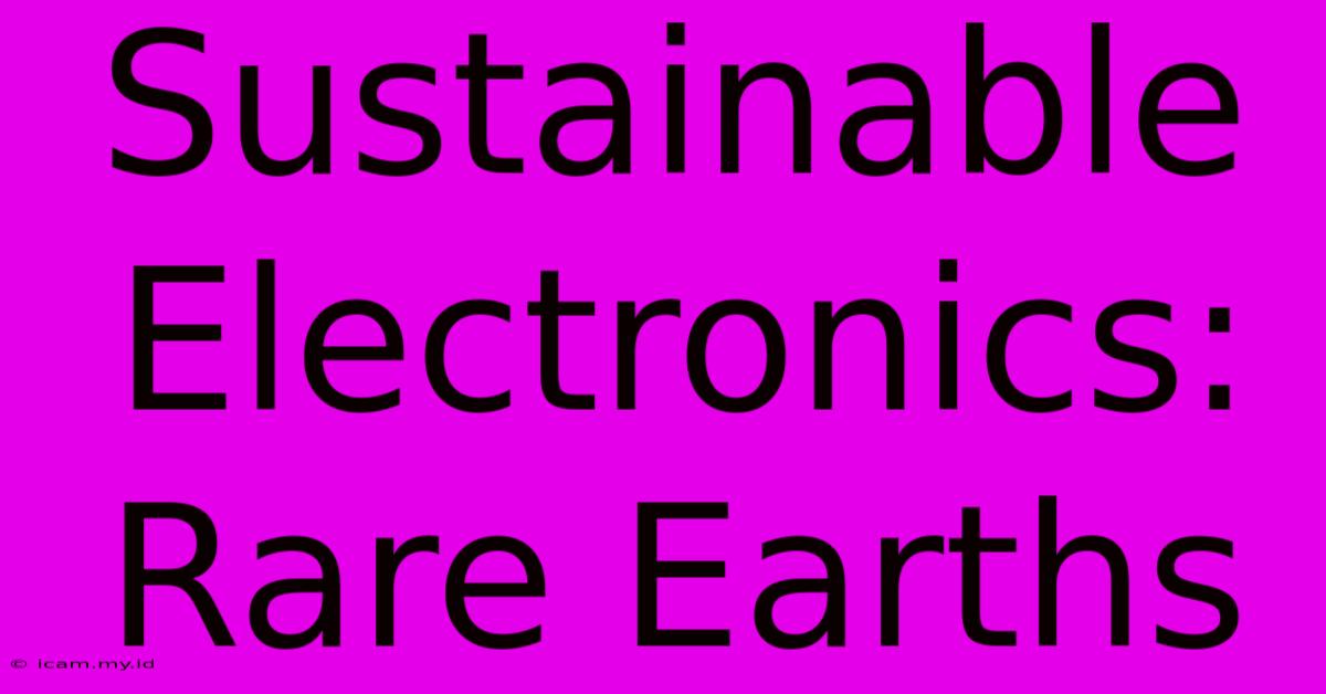 Sustainable Electronics: Rare Earths