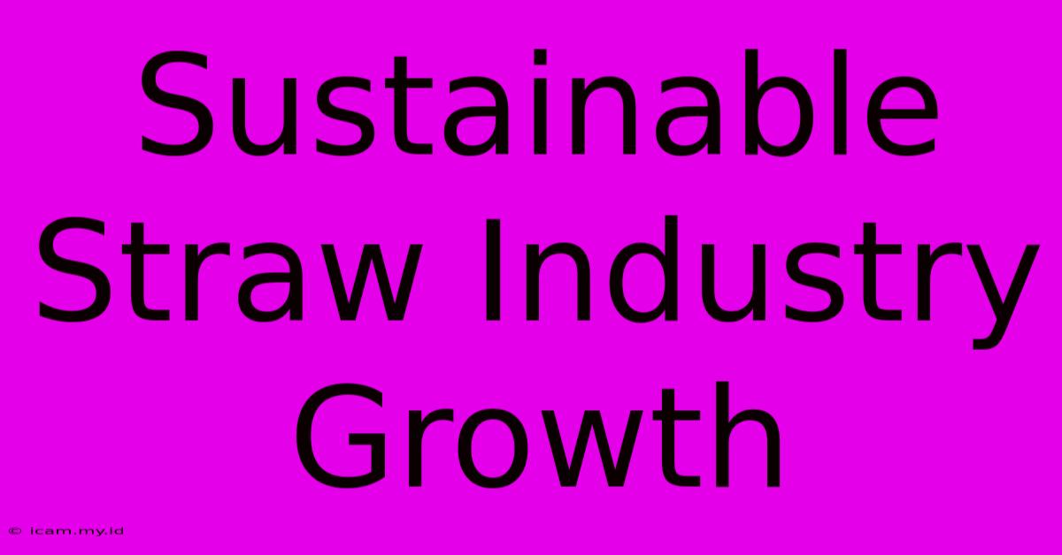 Sustainable Straw Industry Growth