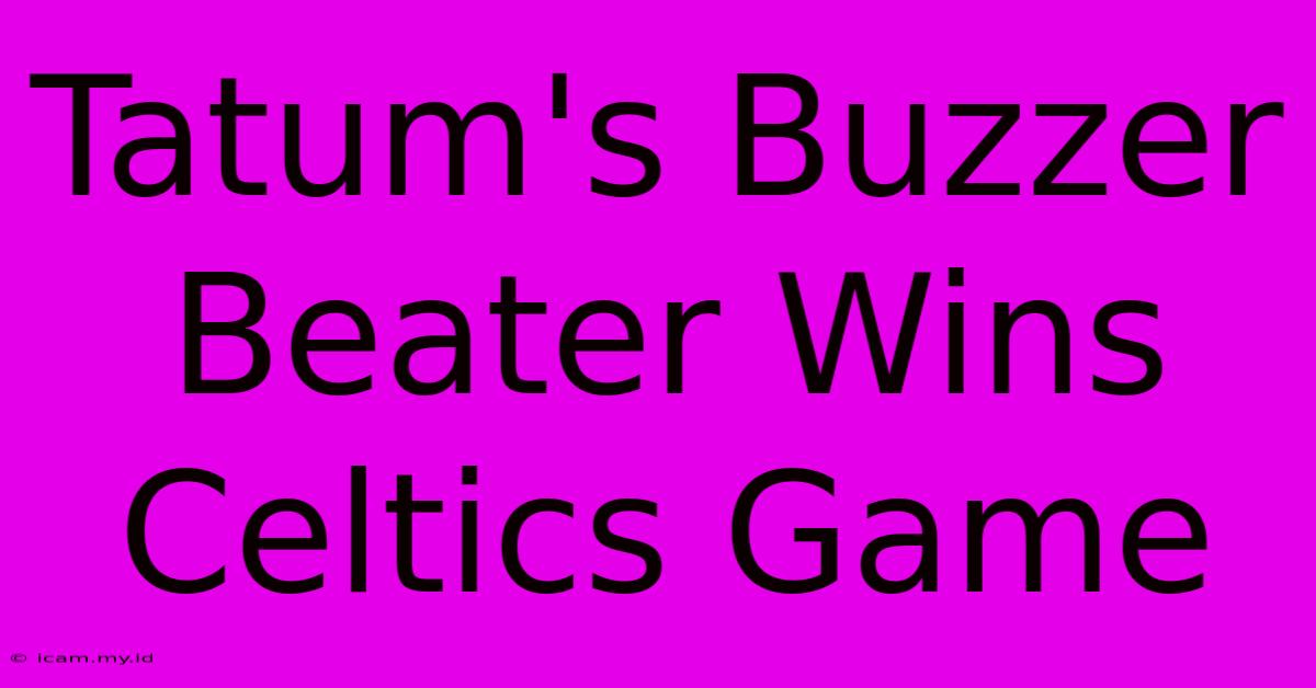 Tatum's Buzzer Beater Wins Celtics Game