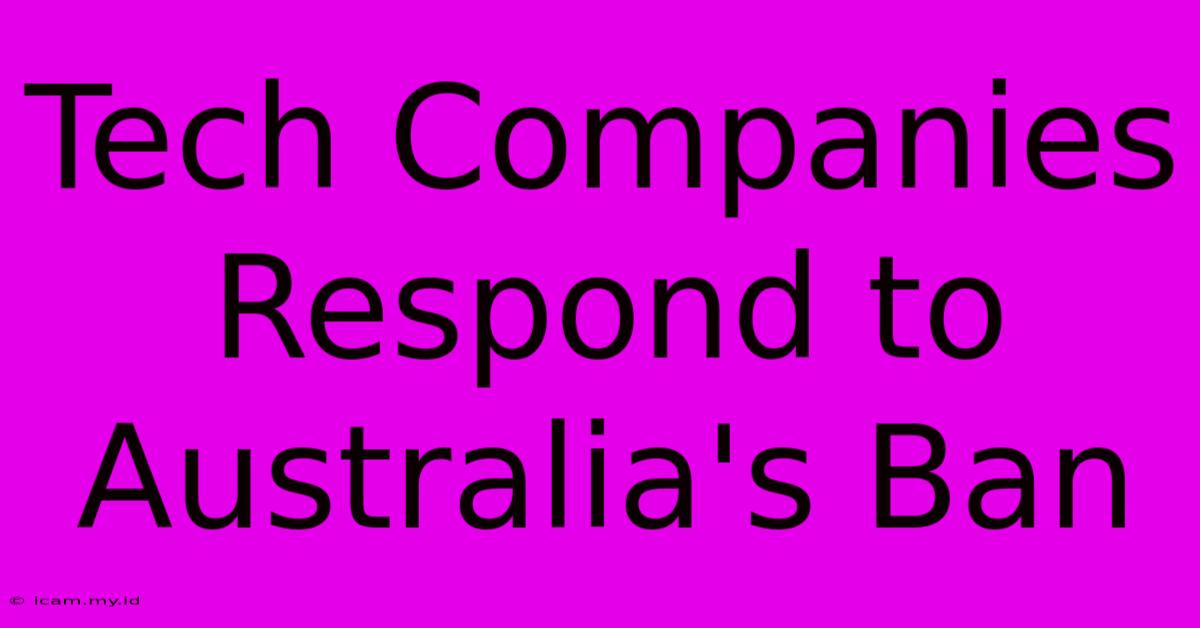 Tech Companies Respond To Australia's Ban