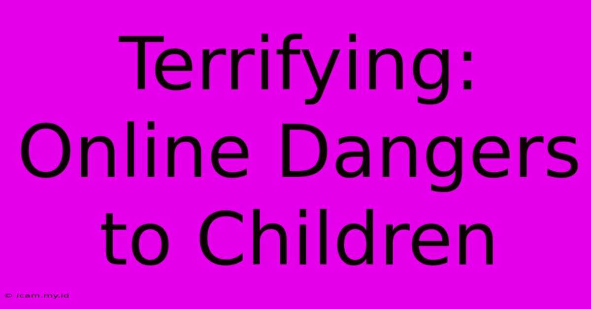 Terrifying: Online Dangers To Children