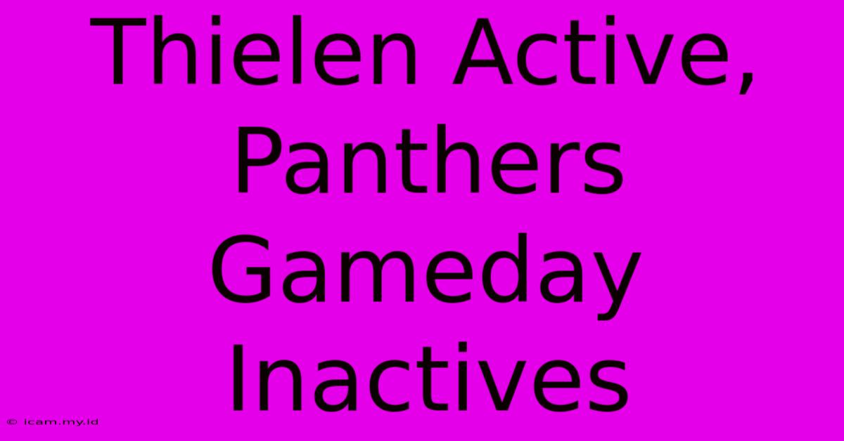 Thielen Active, Panthers Gameday Inactives