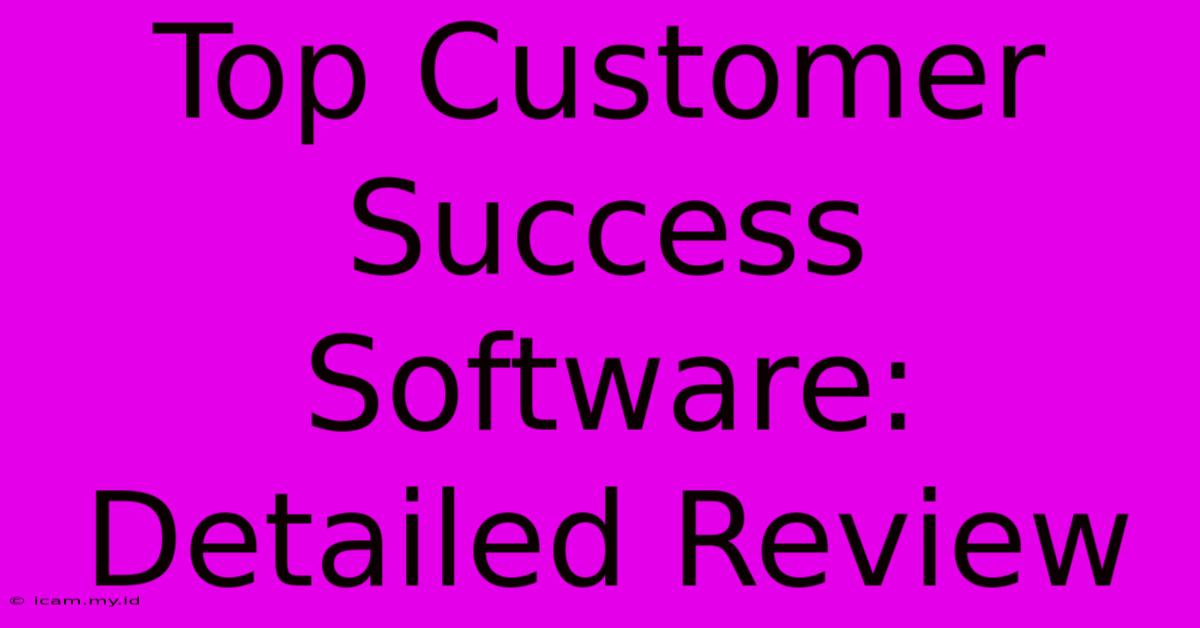 Top Customer Success Software: Detailed Review