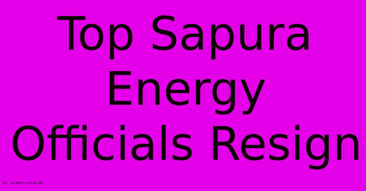 Top Sapura Energy Officials Resign