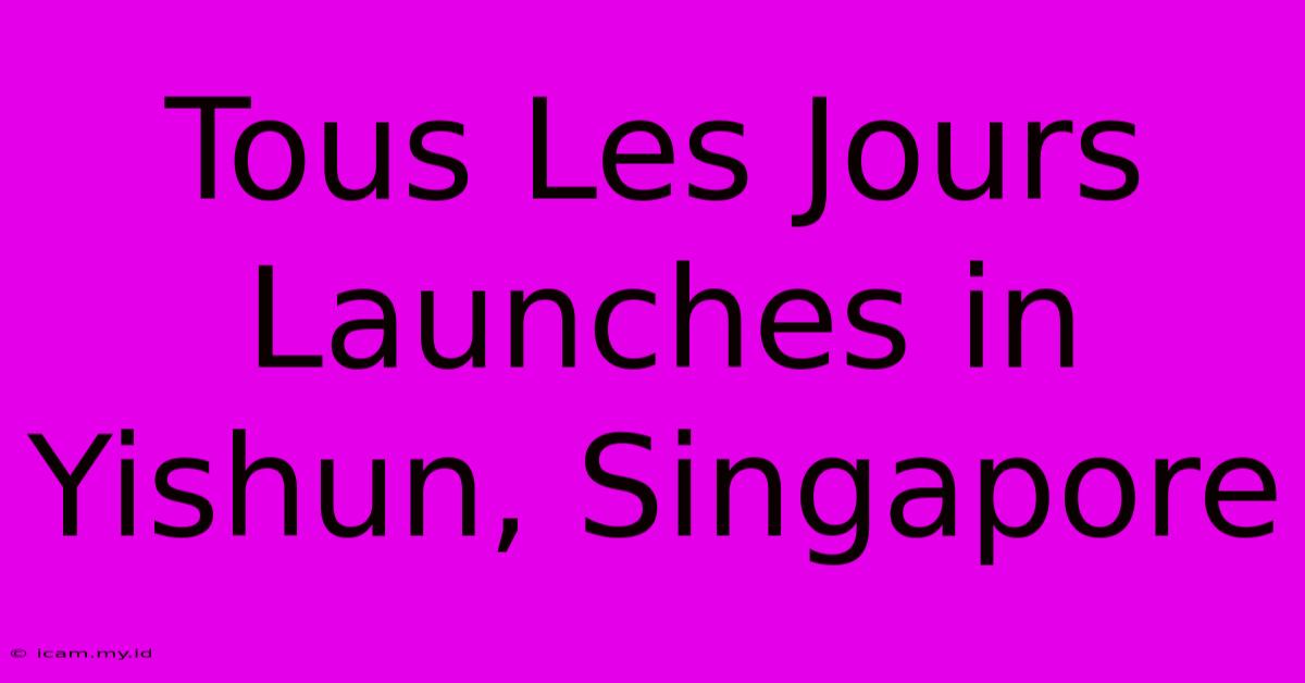 Tous Les Jours Launches In Yishun, Singapore