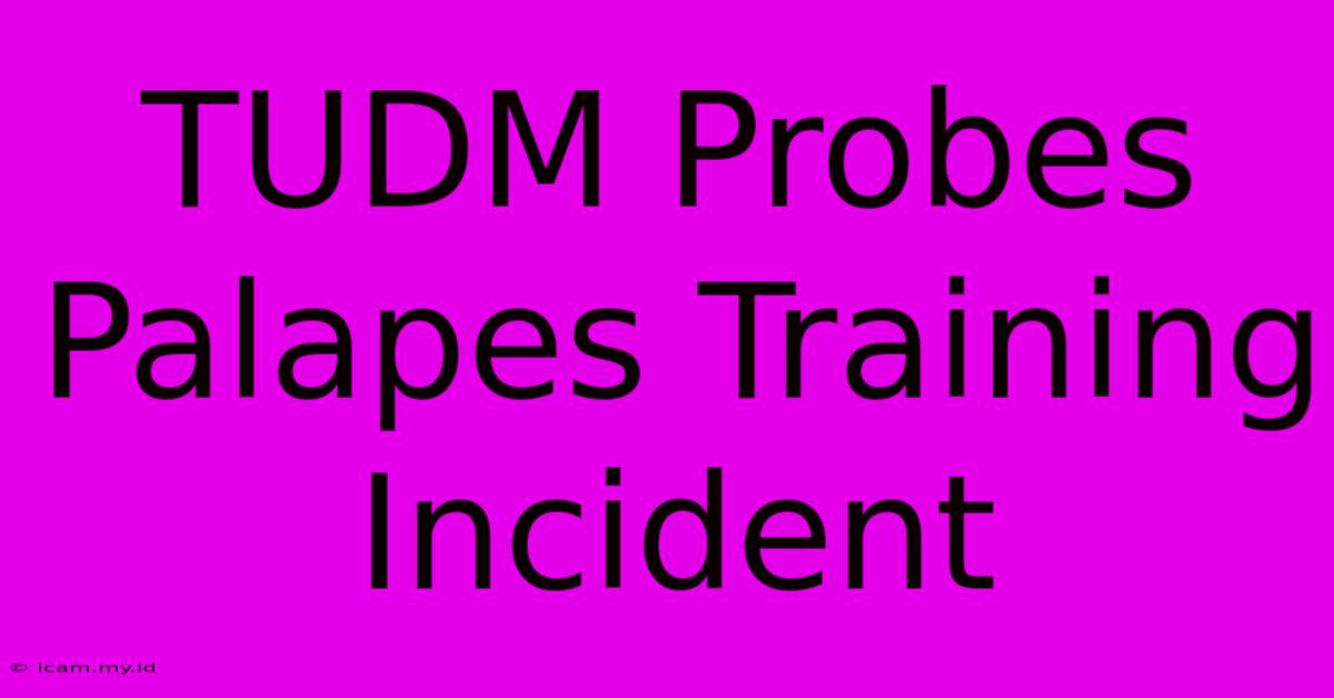 TUDM Probes Palapes Training Incident