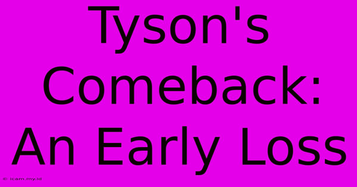 Tyson's Comeback: An Early Loss Tyson's Comeback: An Early Loss