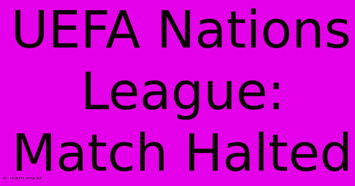 UEFA Nations League: Match Halted