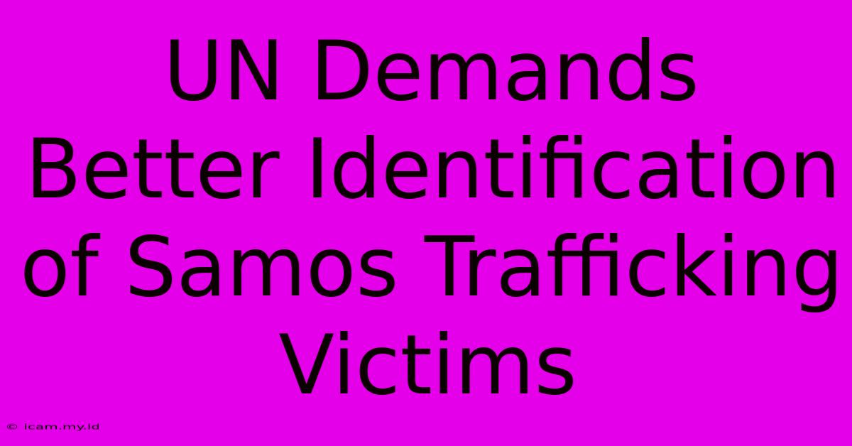 UN Demands Better Identification Of Samos Trafficking Victims