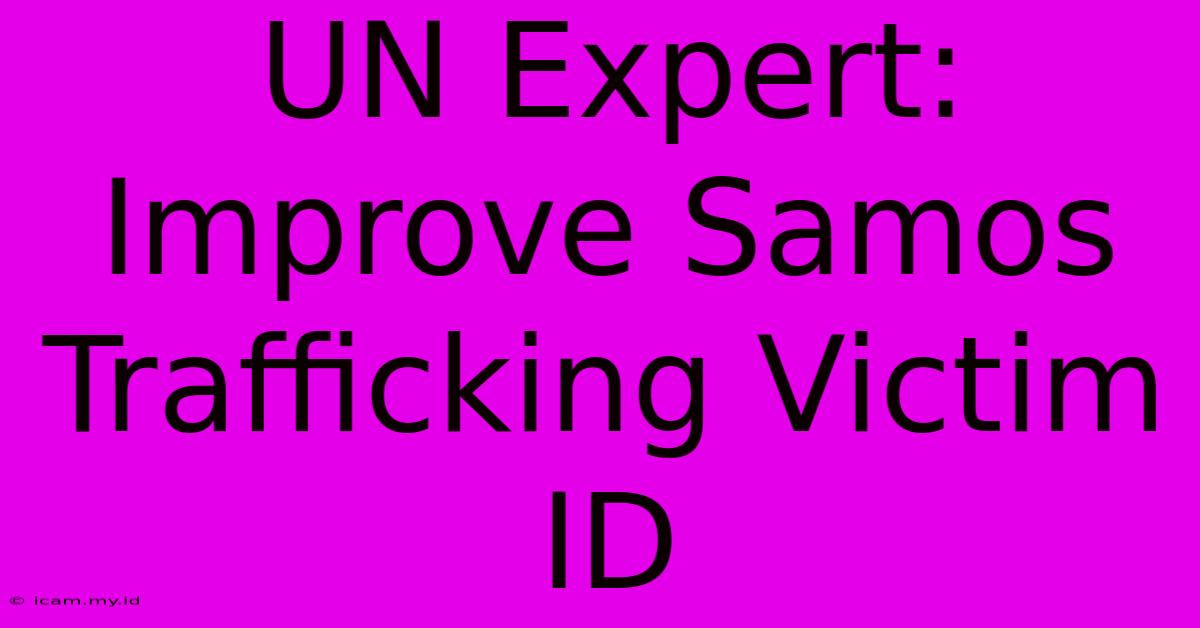 UN Expert: Improve Samos Trafficking Victim ID