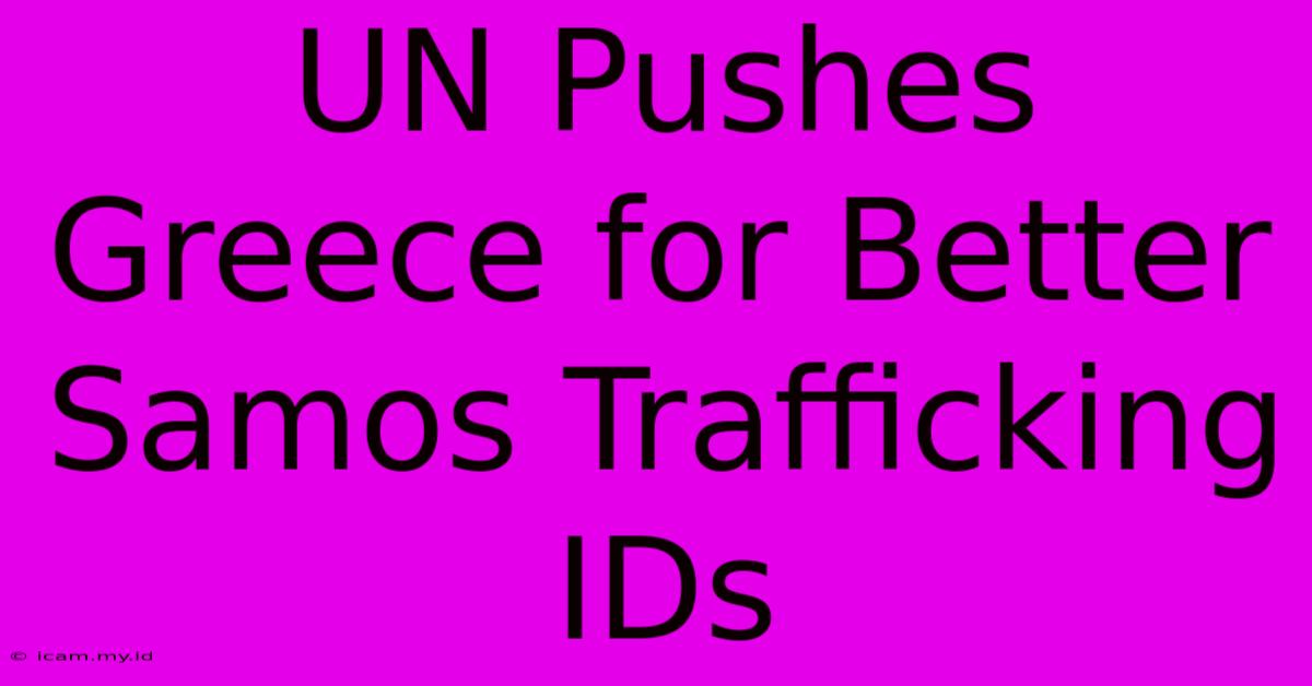 UN Pushes Greece For Better Samos Trafficking IDs