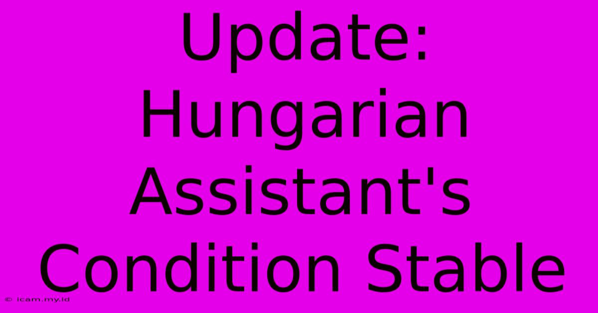 Update: Hungarian Assistant's Condition Stable