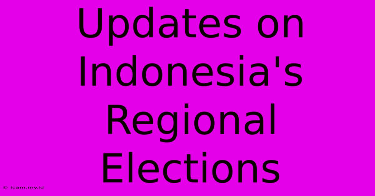 Updates On Indonesia's Regional Elections