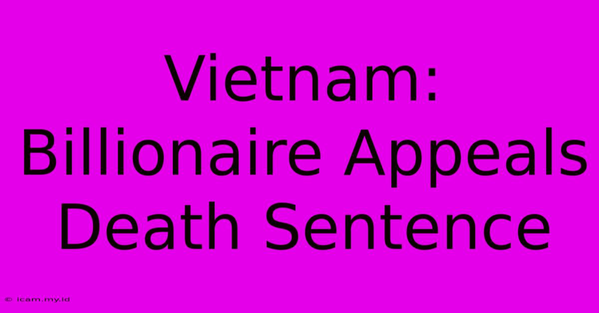 Vietnam: Billionaire Appeals Death Sentence