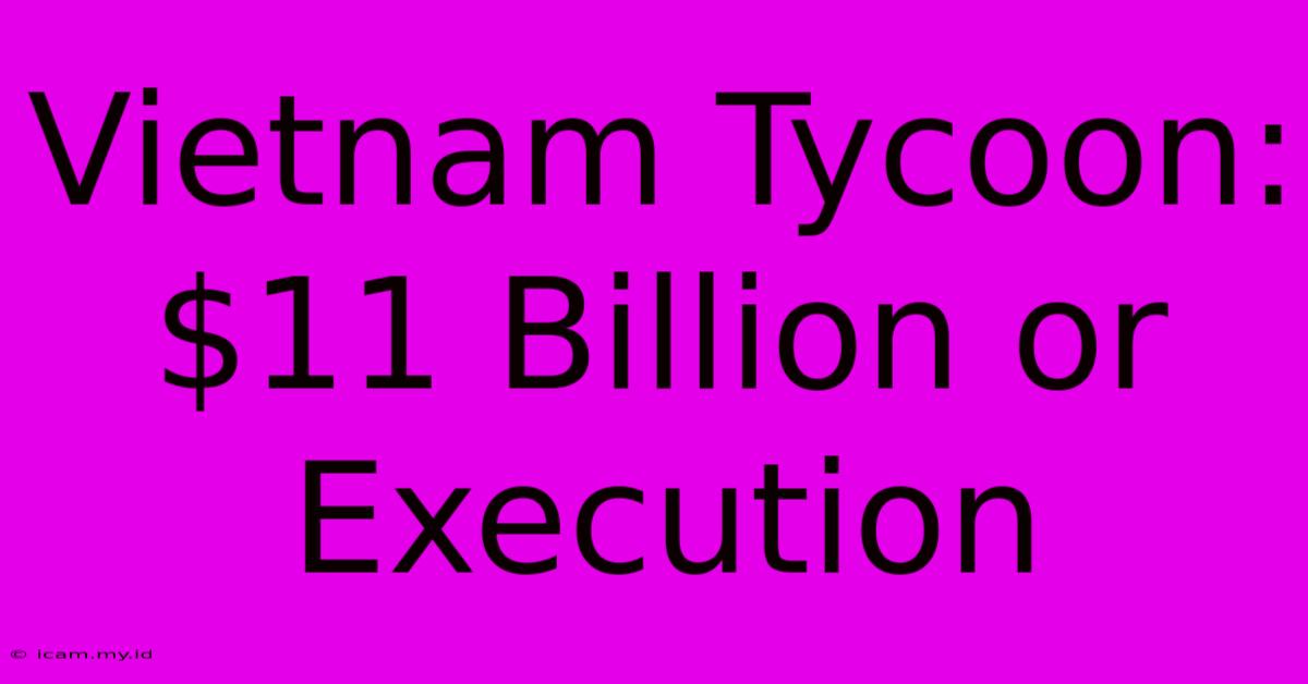 Vietnam Tycoon: $11 Billion Or Execution