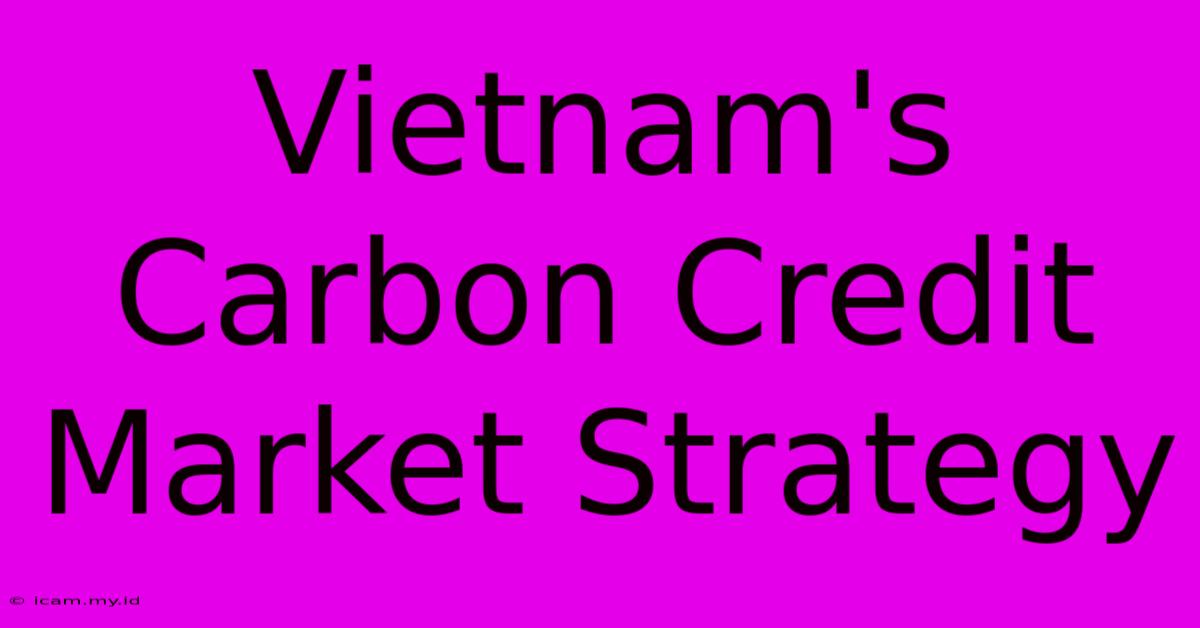 Vietnam's Carbon Credit Market Strategy