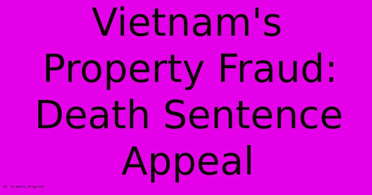 Vietnam's Property Fraud: Death Sentence Appeal