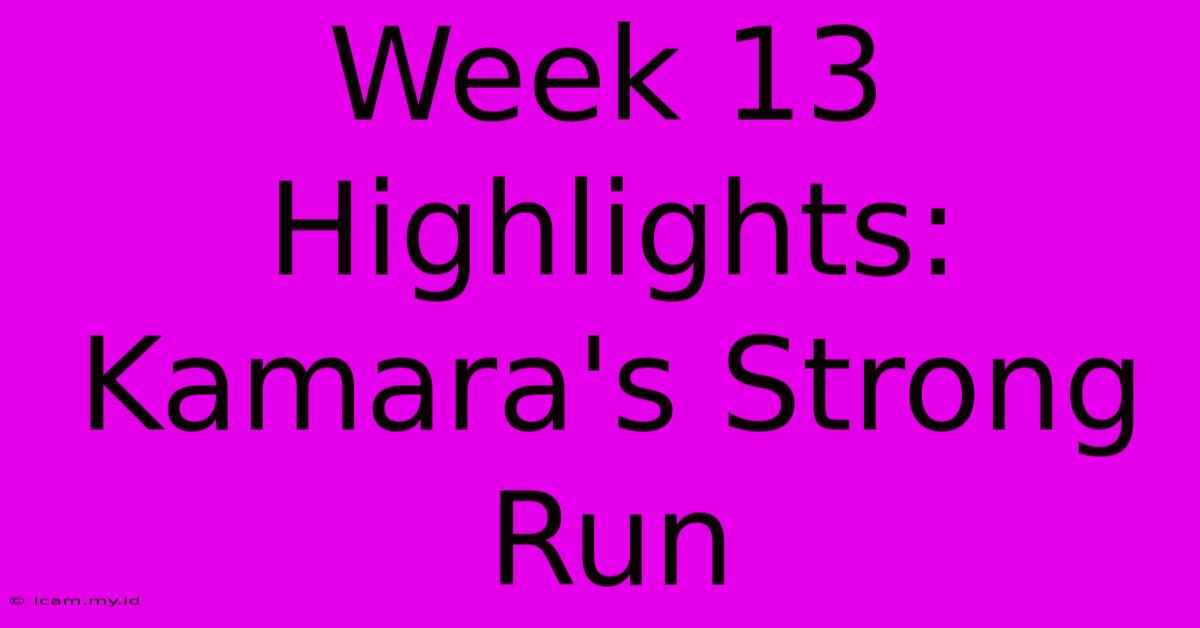 Week 13 Highlights: Kamara's Strong Run