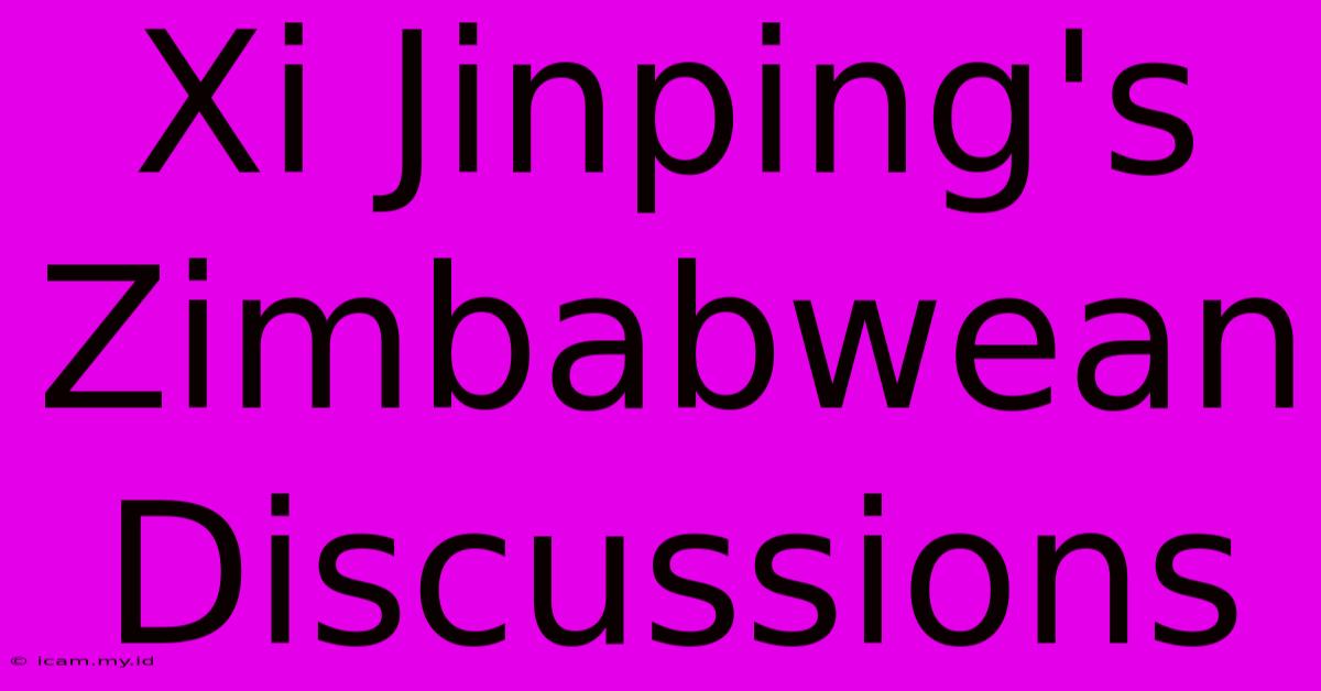 Xi Jinping's Zimbabwean Discussions