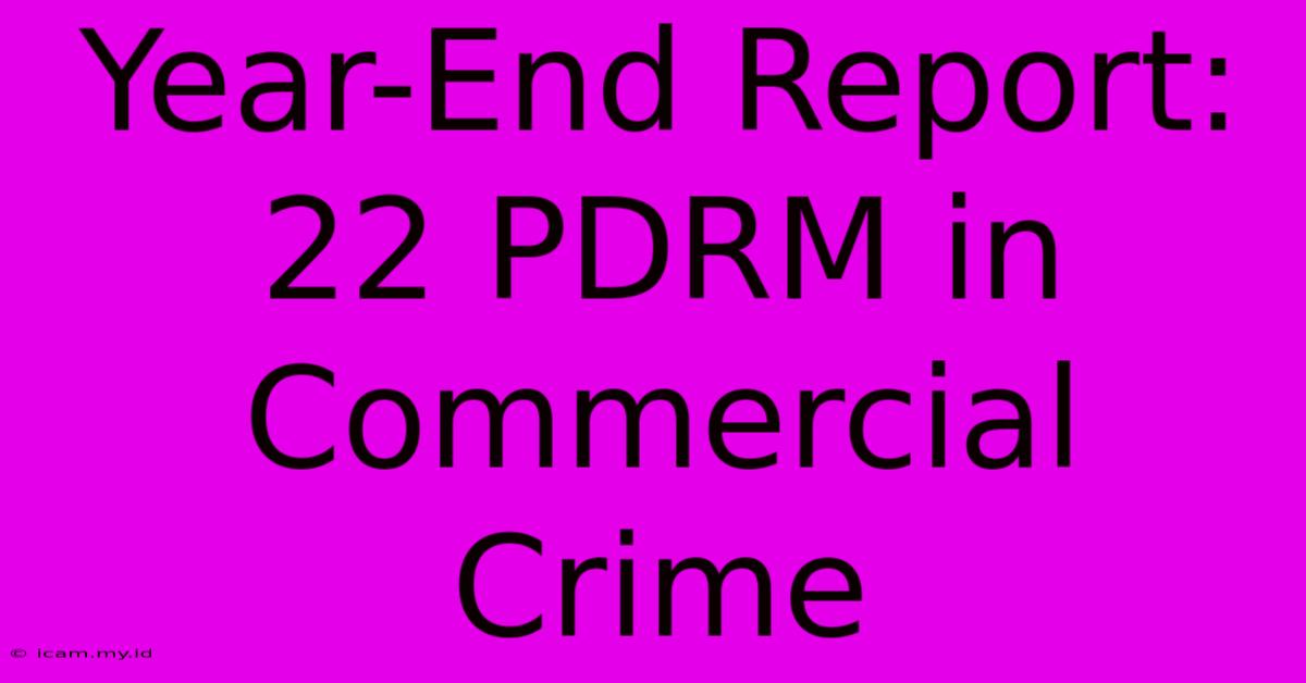 Year-End Report: 22 PDRM In Commercial Crime