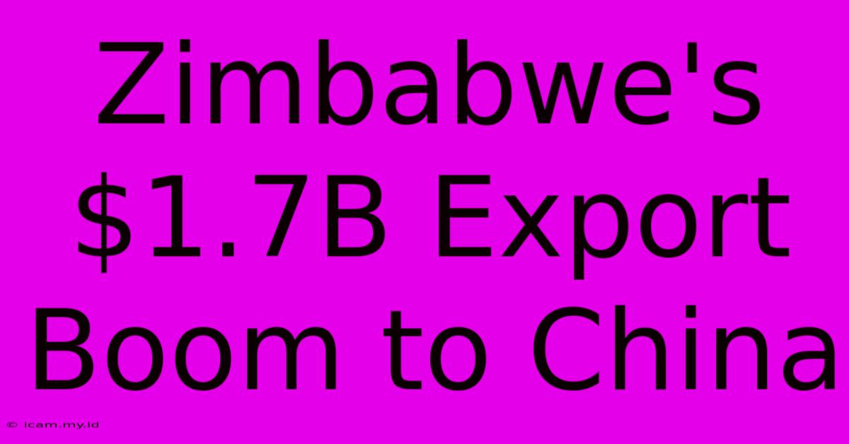 Zimbabwe's $1.7B Export Boom To China