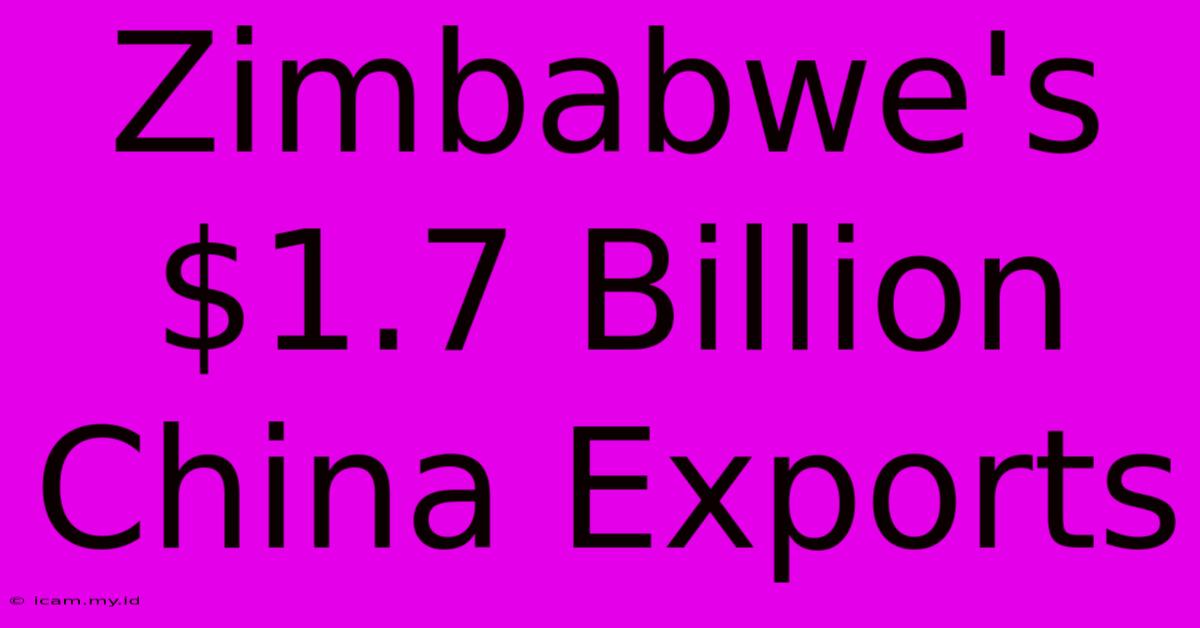 Zimbabwe's $1.7 Billion China Exports